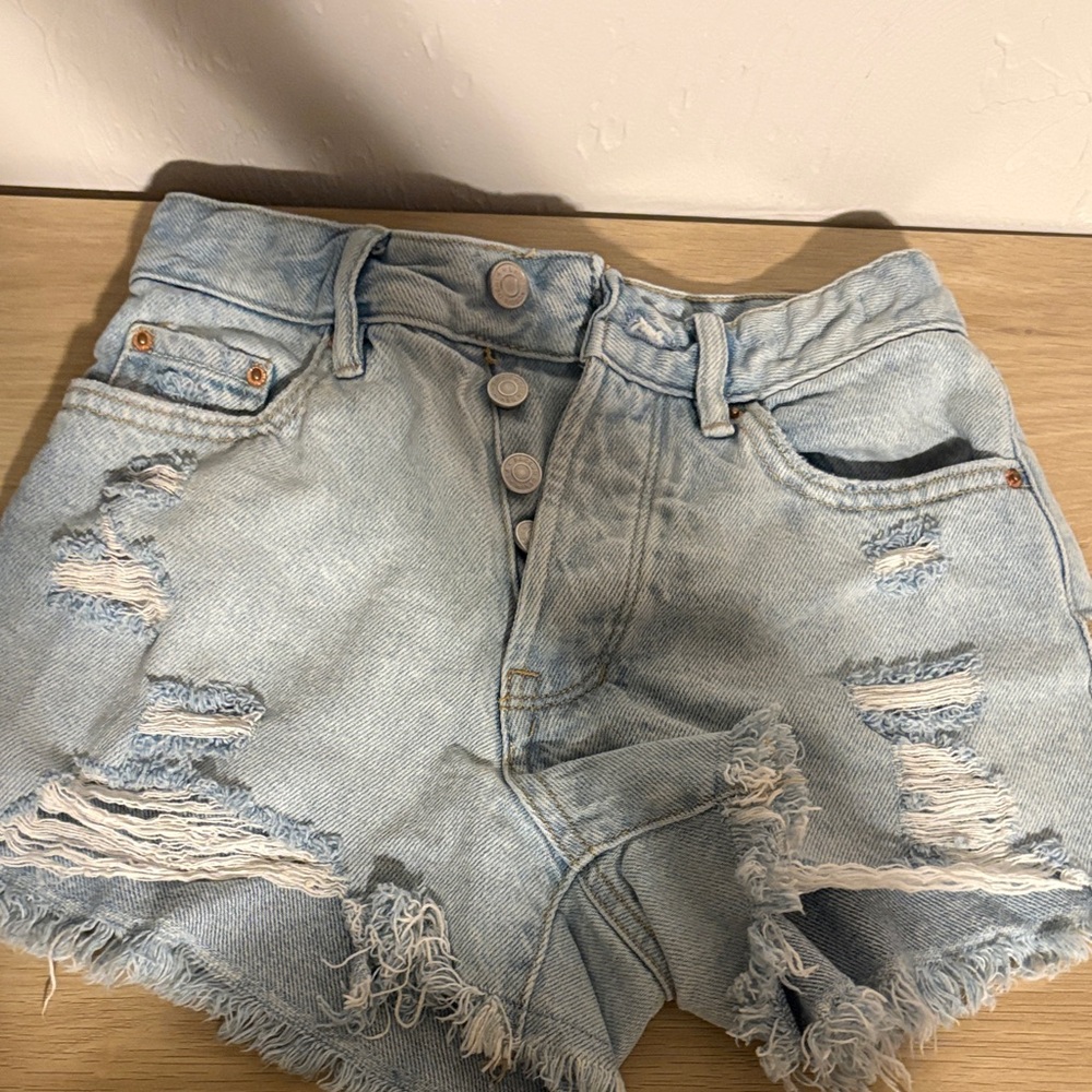 PacSun Light Wash Distressed Jean Shorts